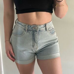 Women's Light Blue Denim Shorts